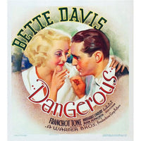 Dangerous movie poster featuring Bette Davis and Franchot Tone, 1935 masterprint.