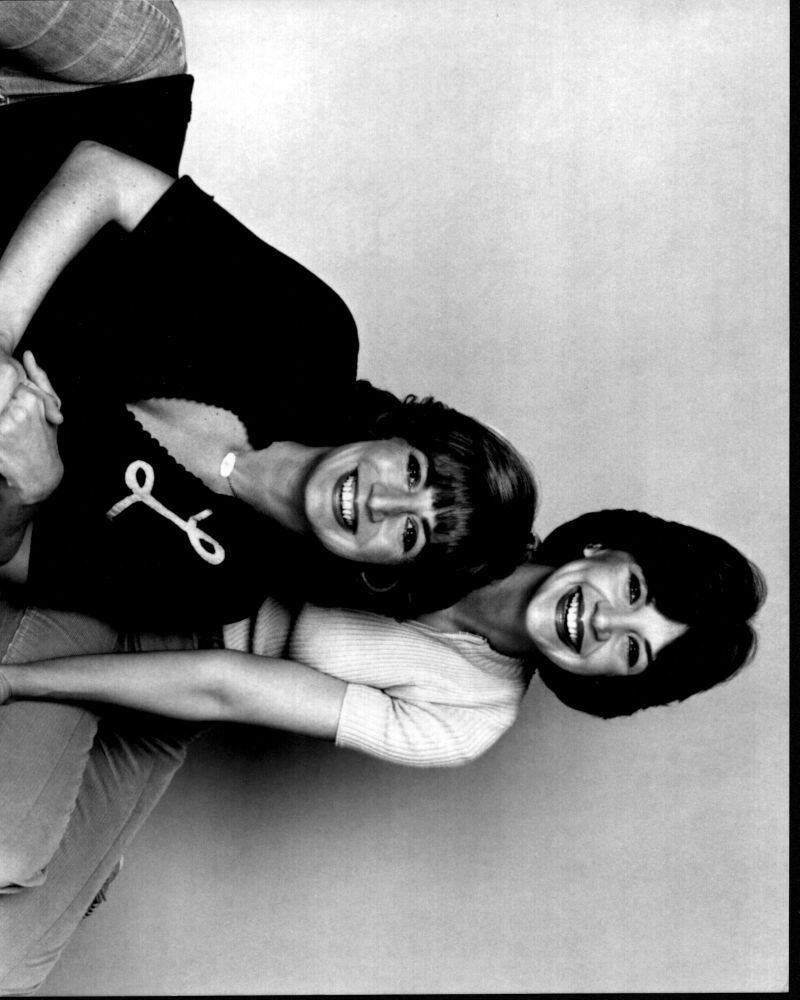Black and white photo print of Penny Marshall and Cindy Williams from Laverne & Shirley.