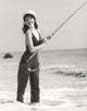 Ava Gardner Fishing Photo Print showcasing vintage Hollywood charm.