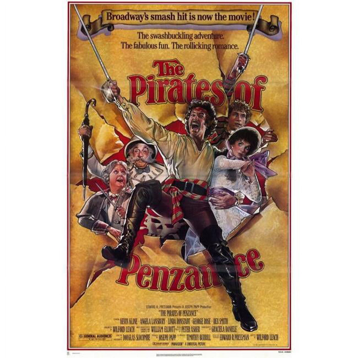 The Pirates of Penzance Movie Poster 11x17 print featuring vibrant colors and iconic imagery.