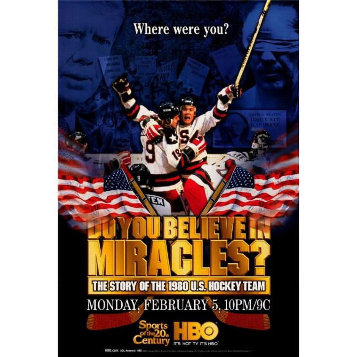 Do You Believe in Miracles? 1980 U.S. Hockey Team Movie Poster Print