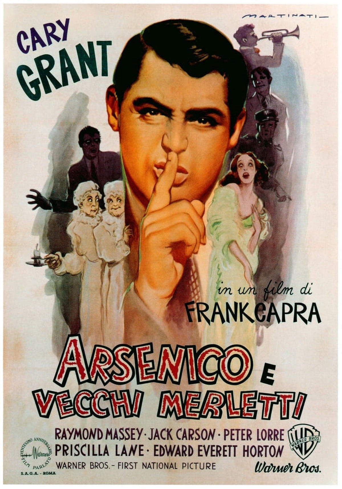 Arsenic And Old Lace 1944 movie poster featuring Cary Grant