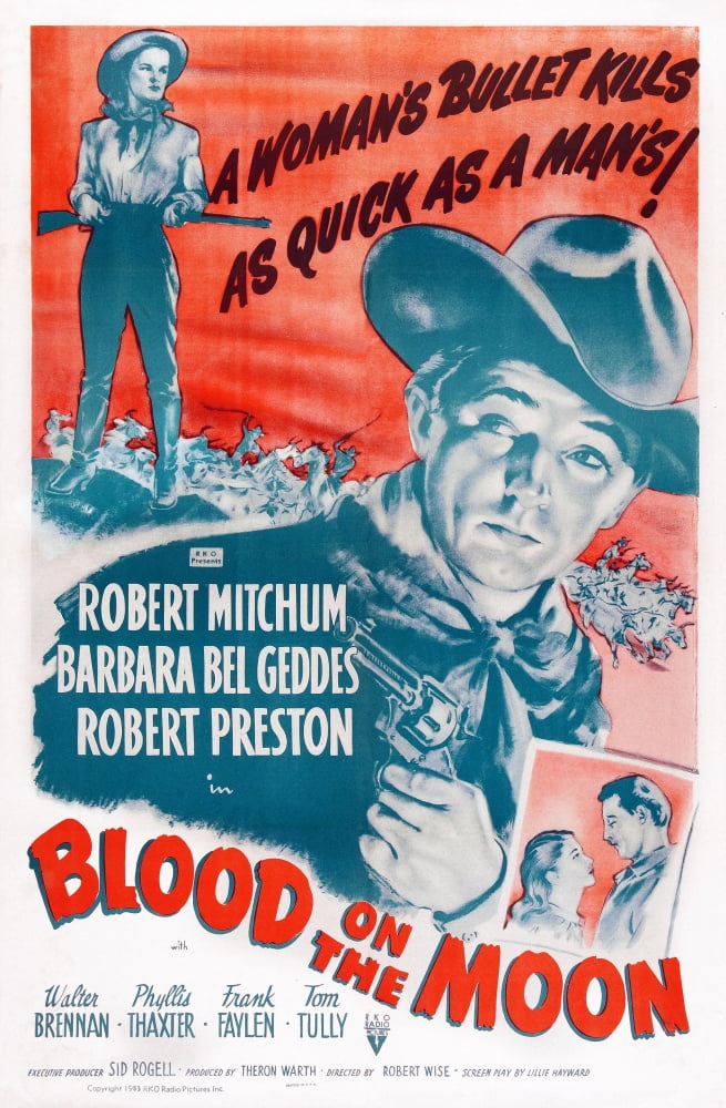 Blood On The Moon Movie Masterprint Poster featuring Barbara Bel Geddes and Robert Mitchum.