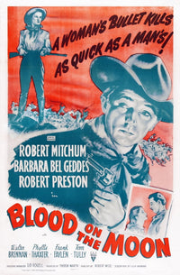 Blood On The Moon Movie Masterprint Poster featuring Barbara Bel Geddes and Robert Mitchum.