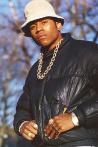LL Cool J in black leather jacket photo print