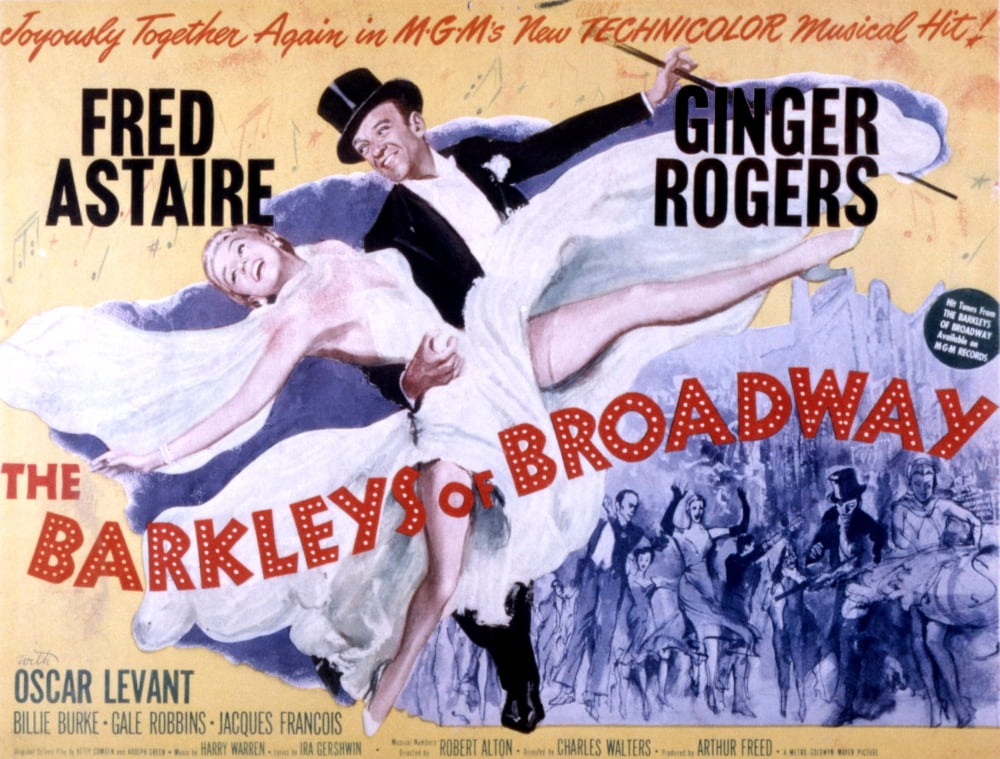 The Barkleys of Broadway movie poster featuring Fred Astaire and Ginger Rogers.