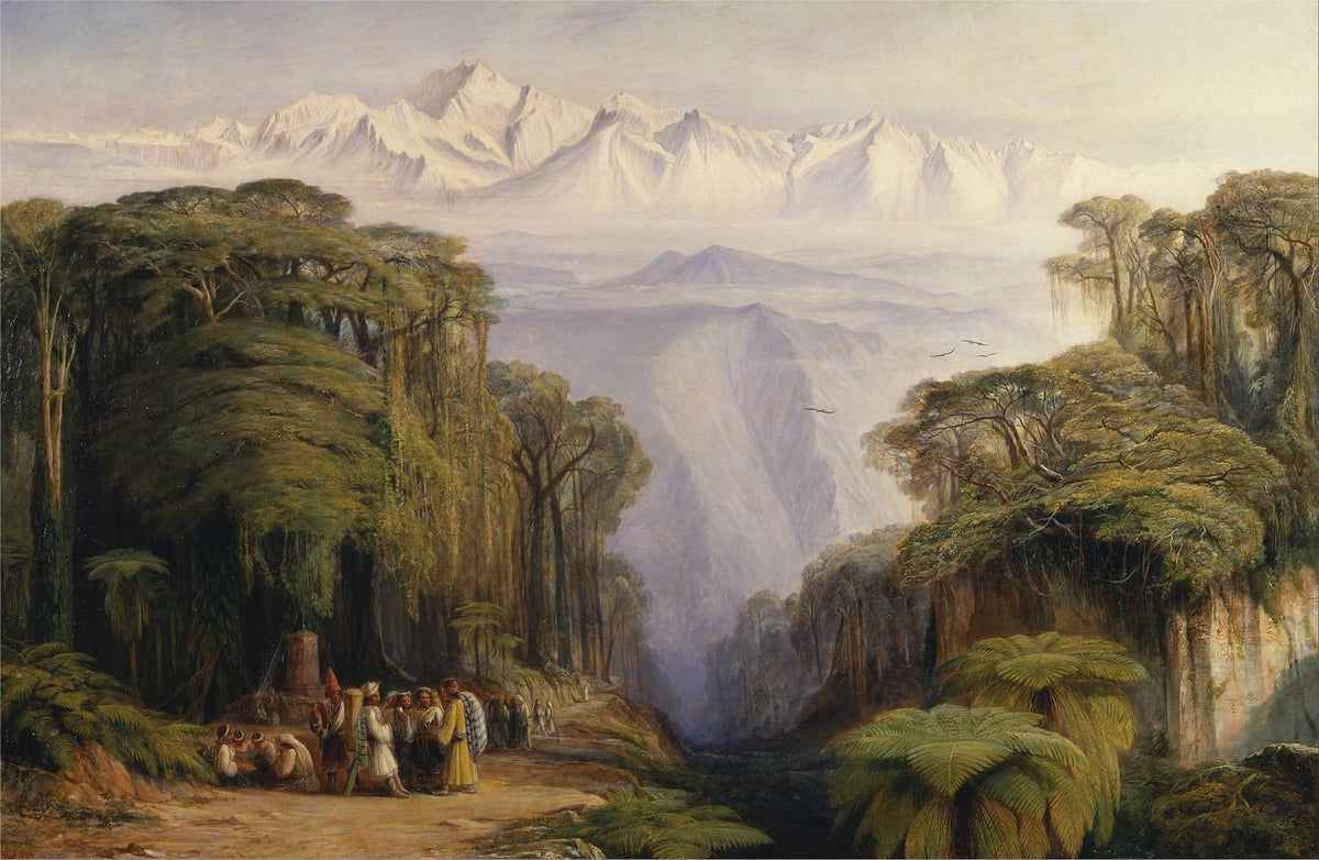Kangchenjunga Mountain Landscape Poster Print by Edward Lear