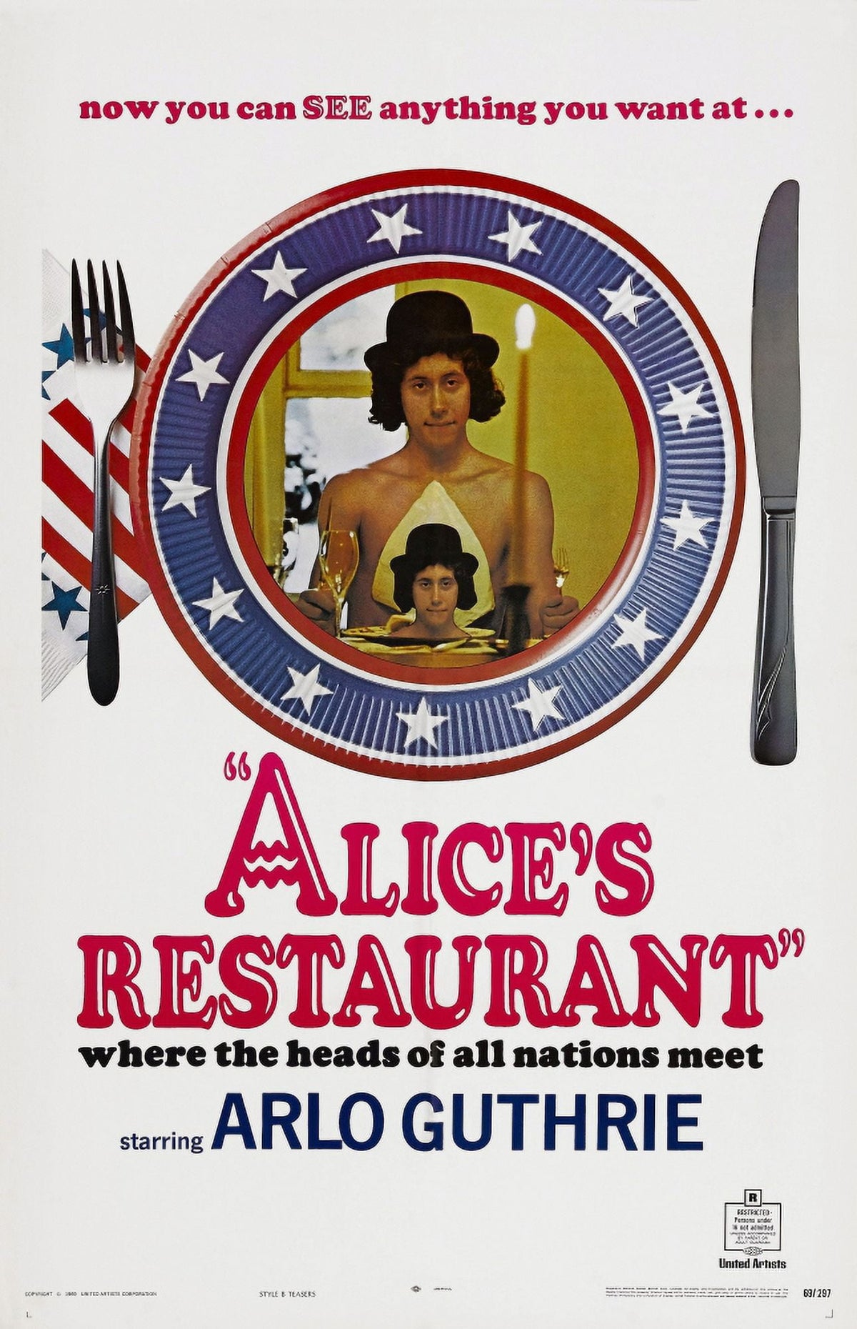 Alice's Restaurant Movie Poster Masterprint by Arlo Guthrie 1969
