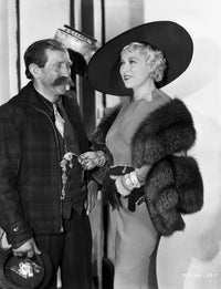 Black and white portrait of Mae West, Hollywood icon.