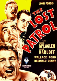 The Lost Patrol Movie Masterprint Poster Print from 1934 featuring Wallace Ford, Reginald Denny, Boris Karloff, and Victor McLaglen.