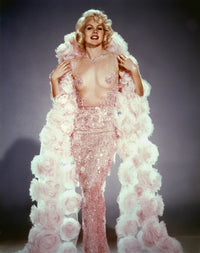 Carroll Baker in sparkly pink open top dress photo print