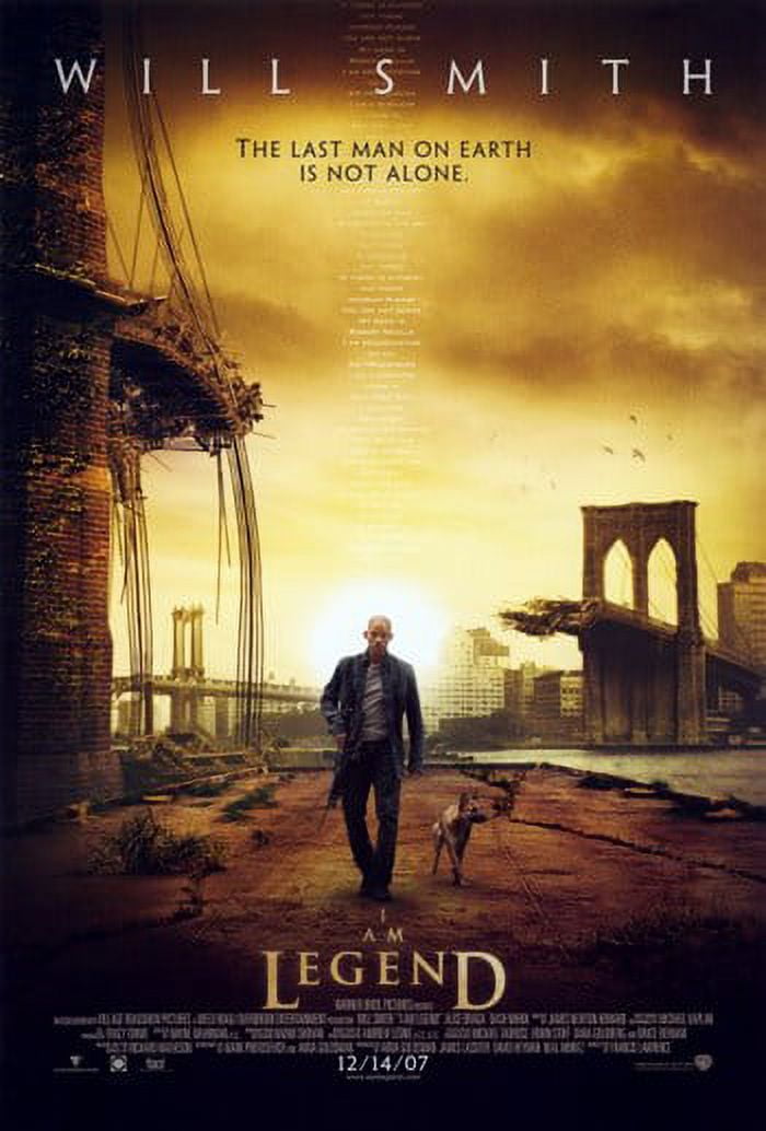 I Am Legend Movie Poster 11x17 Print featuring cinematic art