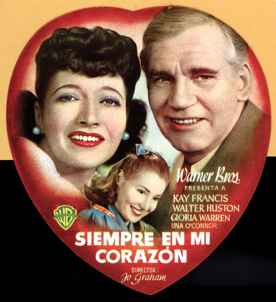 Always In My Heart movie masterprint poster print featuring Kay Francis, Gloria Warren, and Walter Huston from 1942.