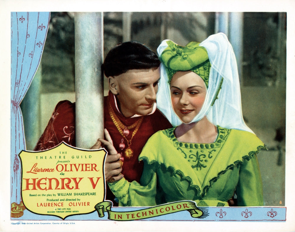 Henry V Movie Masterprint Poster featuring Laurence Olivier and Renee Asherson.