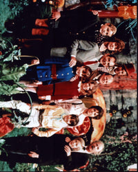Willy Wonka & The Chocolate Factory group photo print featuring the iconic characters.