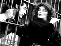 Bringing Up Baby photo print featuring Cary Grant and Katharine Hepburn from the 1938 film.