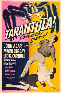 Tarantula movie poster masterprint featuring John Agar and Mara Corday, 1955 classic film.