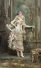 Frou Frou art print by Georges Jules Victor Clairin, showcasing vibrant colors and intricate details.