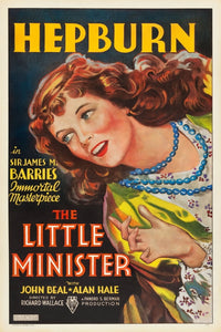 The Little Minister movie poster featuring Katharine Hepburn, 1934.