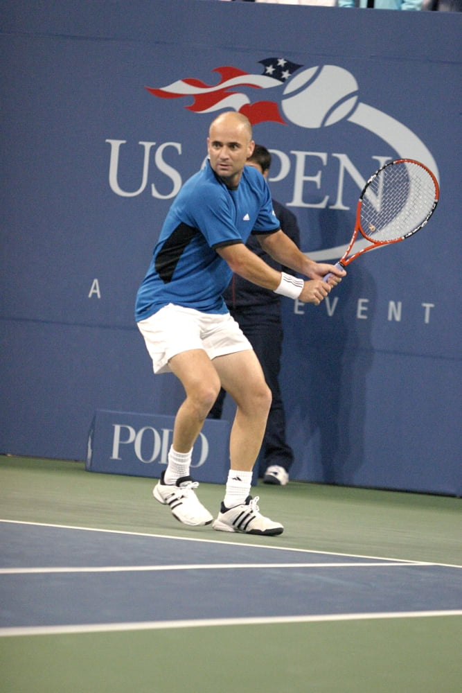 Andre Agassi U.S. Open Tennis Poster Print 2005 by Rob Rich