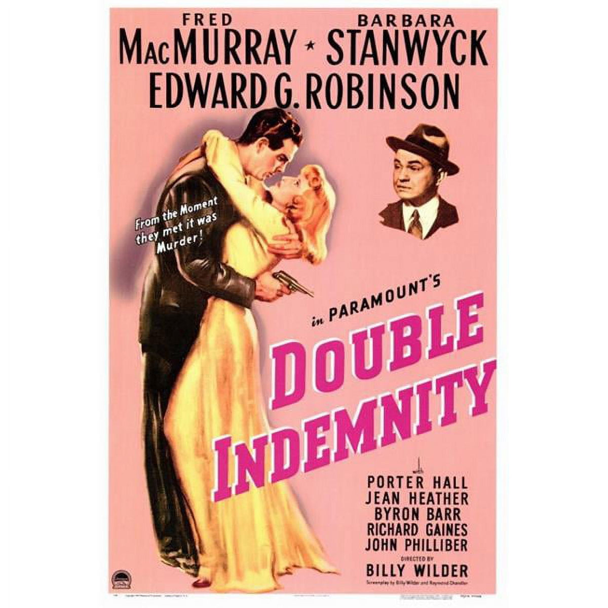 Double Indemnity Movie Poster Print - Classic Film Noir Art