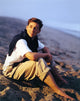 Patrick Dempsey sitting on a mountain photo print