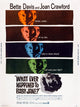 What Ever Happened to Baby Jane? 1962 Movie Poster Art Print featuring Bette Davis and Joan Crawford.