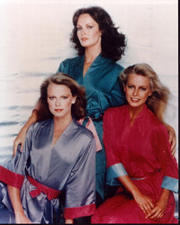 Charlie's Angels photo print featuring Shelley Hack, Jaclyn Smith, and Cheryl Ladd in robes.