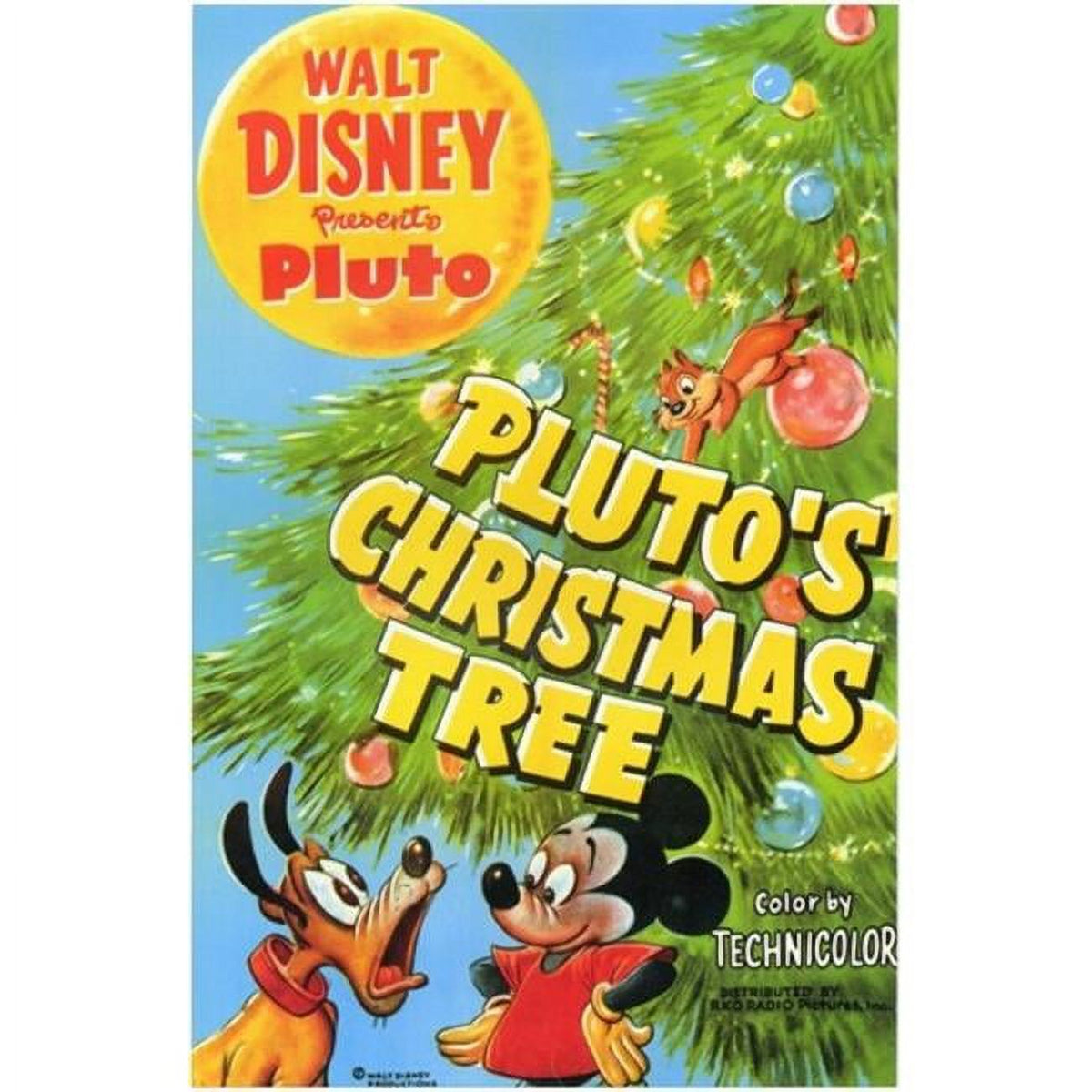 Pluto's Christmas Tree Movie Poster 11x17 inches