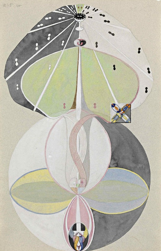 Tree of Knowledge No. 5 Poster Print by Hilma af Klint, vibrant abstract art.