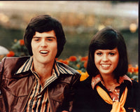 Donny and Marie Osmond photo print with flowers background
