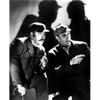 The Adventures of Sherlock Holmes photo print featuring Nigel Bruce as Dr. Watson and Basil Rathbone as Sherlock Holmes