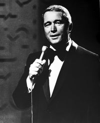 Perry Como Singing Photo Print capturing the legendary singer in performance.