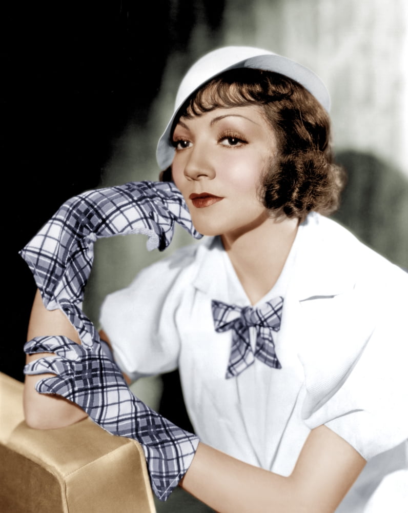 Claudette Colbert vintage photo print from 1933, available in multiple sizes.