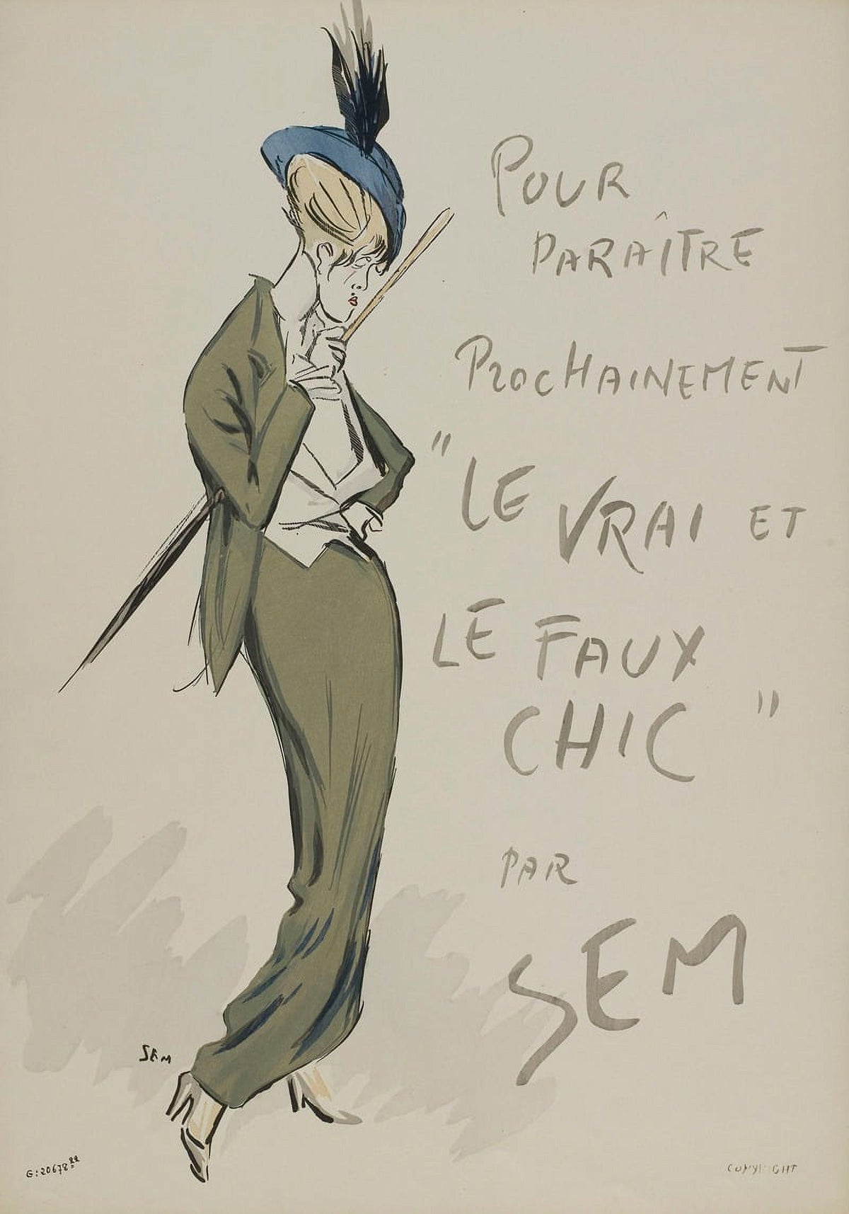 Jacqueline Forzane Poster Print by Georges Goursat (Sem) - 18x24