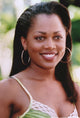 Theresa Randle portrait in green spaghetti top photo print.