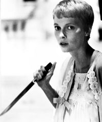 Rosemary's Baby movie photo print, iconic horror film art.