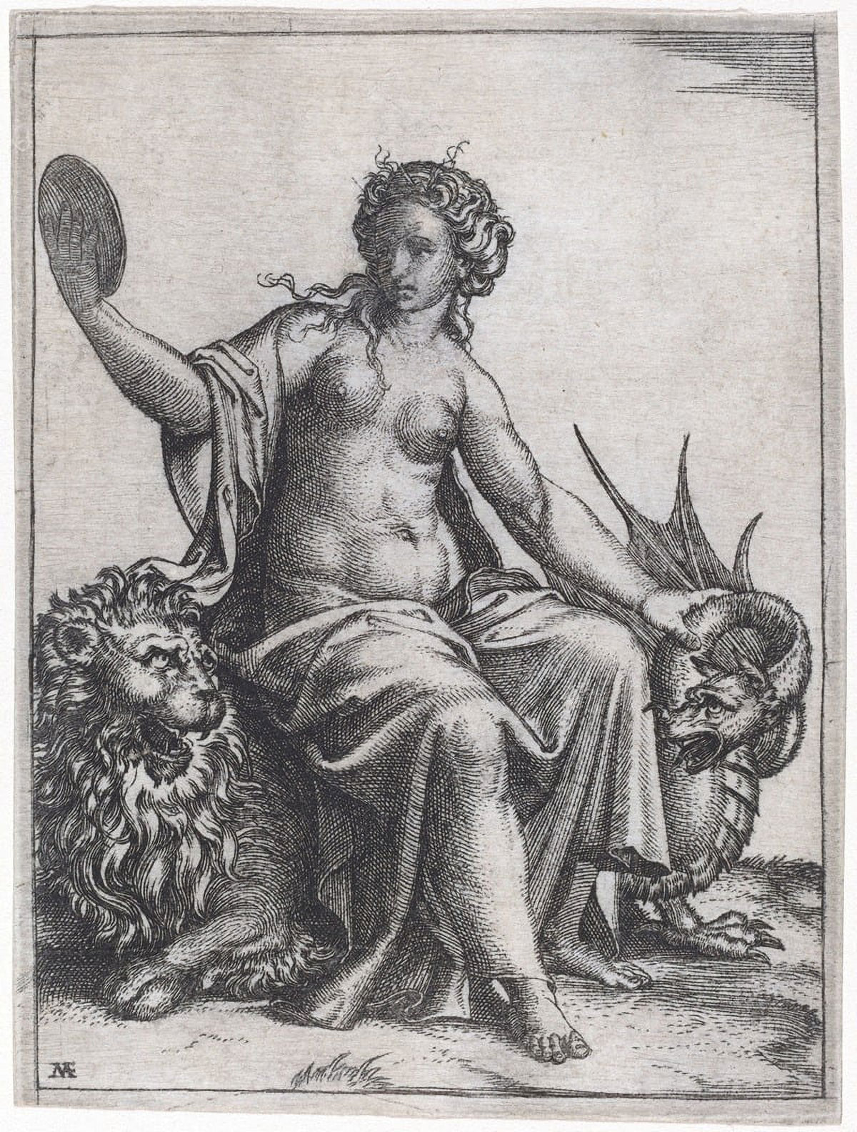 Prudence poster print by Marcantonio Raimondi, available in multiple sizes