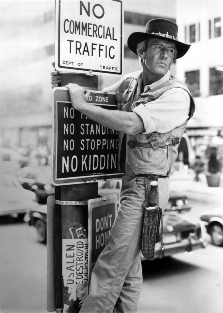 Crocodile Dundee Film Still Photo Print capturing iconic movie moments.
