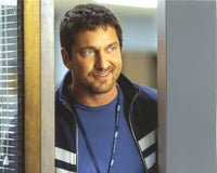 Gerard Butler smiling portrait photo print, available in various sizes.