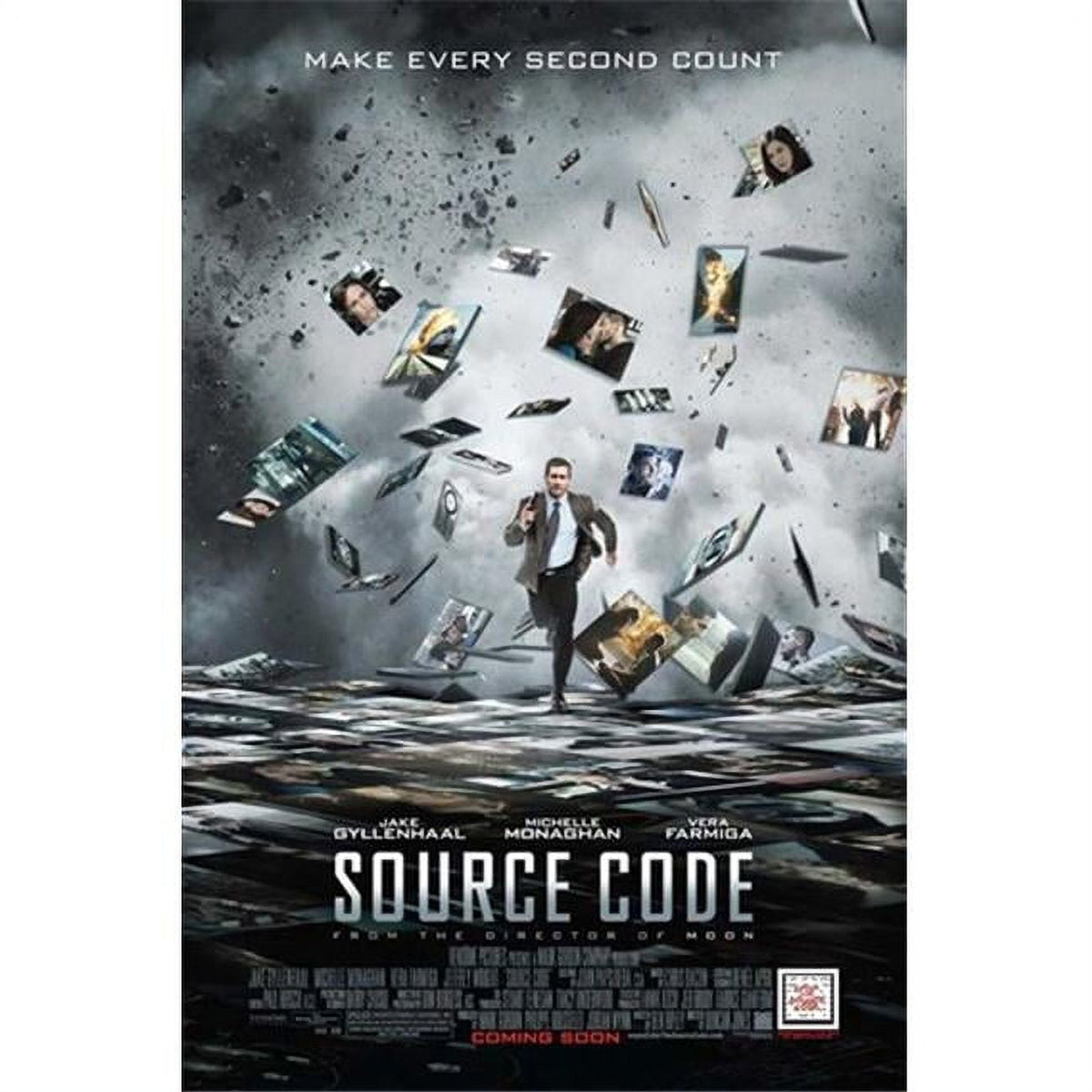 Source Code Movie Poster 11x17 print showcasing thrilling sci-fi visuals.