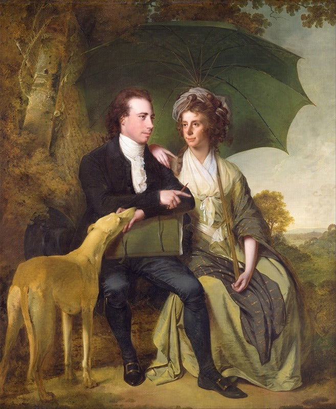 Art print of The Rev. and Mrs. Thomas Gisborne at Yoxhall Lodge by Joseph Wright of Derby