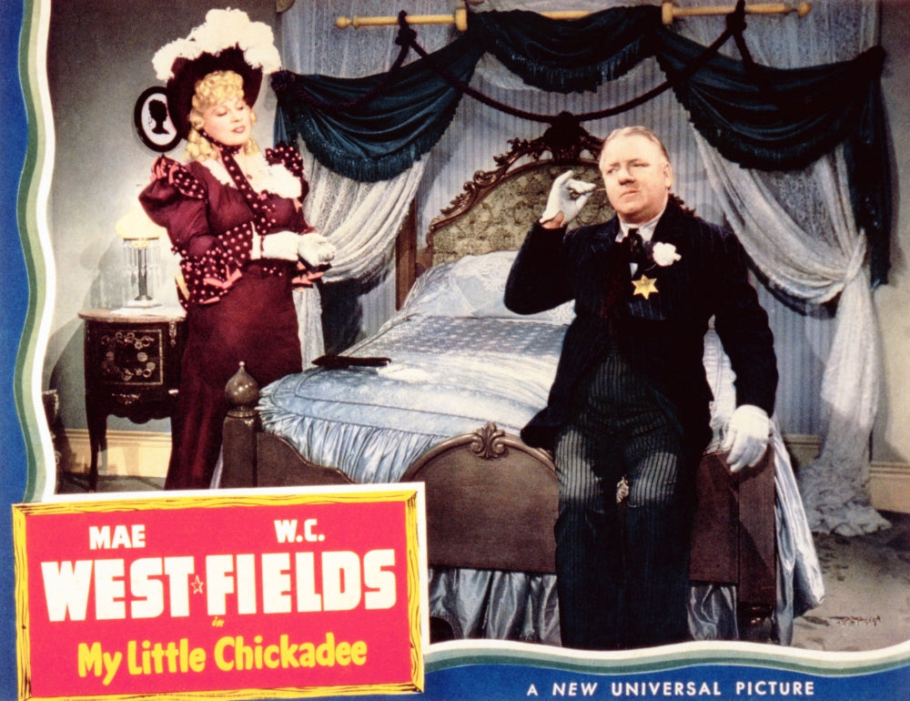 My Little Chickadee movie poster featuring Mae West and W.C. Fields.