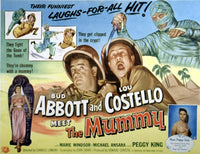 Meet The Mummy movie poster print featuring Bud Abbott and Lou Costello.