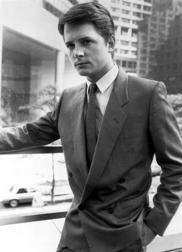 Michael J. Fox wearing a suit photo print