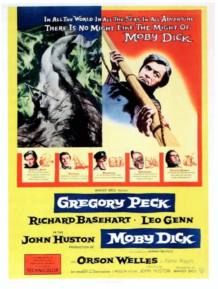 Moby Dick Movie Poster Masterprint 11x17 - classic cinema artwork