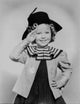 Shirley Temple iconic photo print in black hat