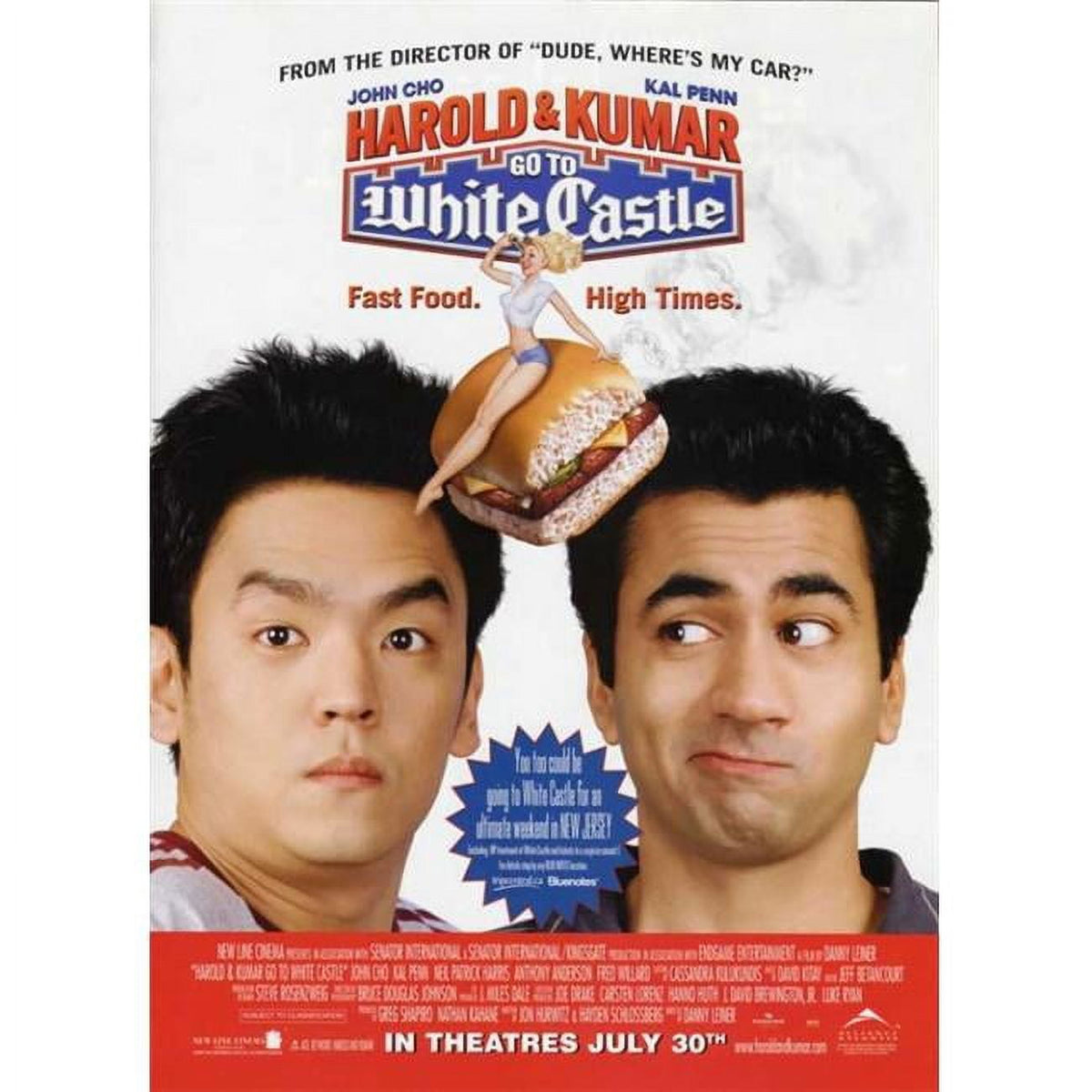Harold & Kumar Go to White Castle movie poster print 27x40
