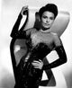 Elegant black and white portrait of Lena Horne in a black gown photo print.