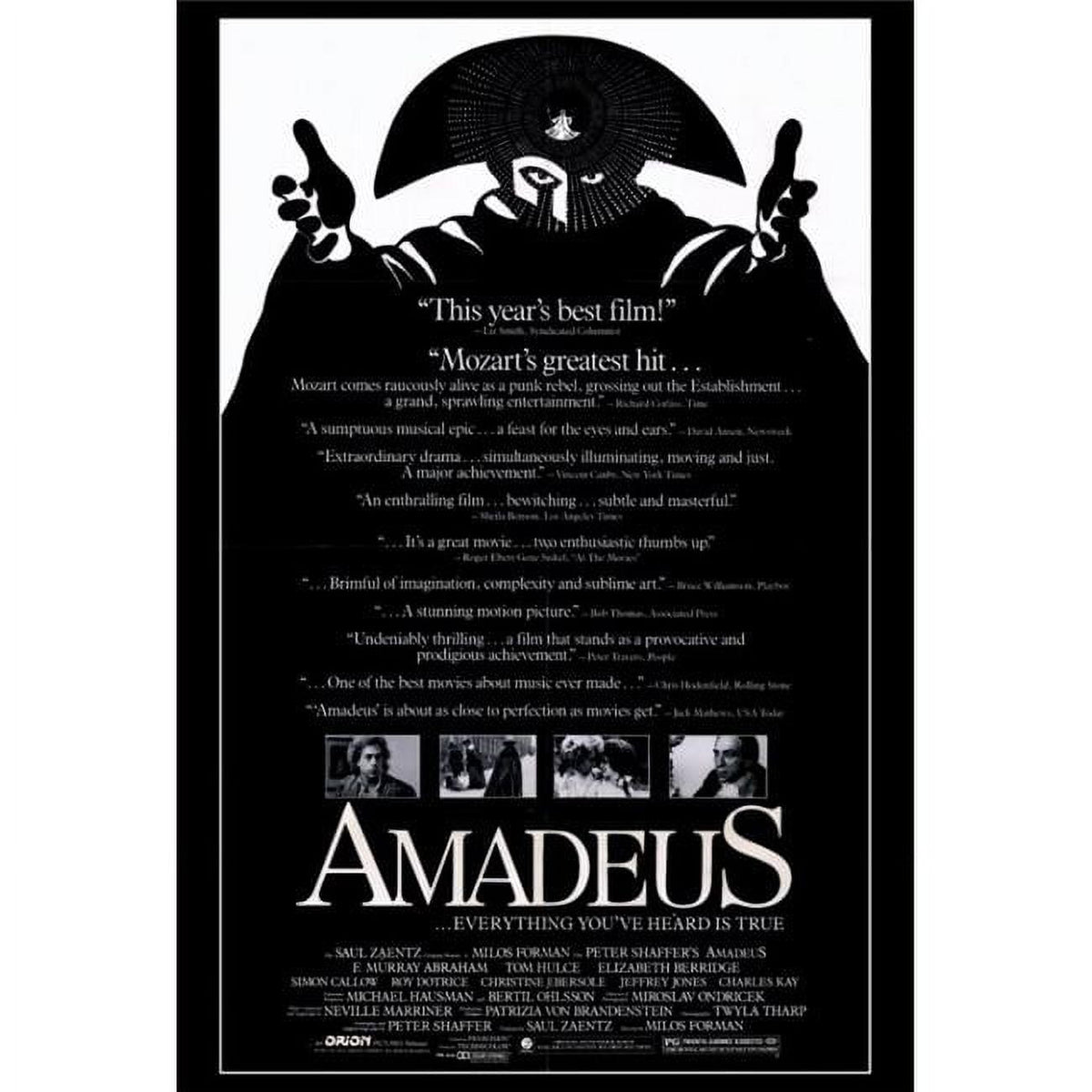 Amadeus Movie Poster Print 27x40 showcasing classical music inspiration.